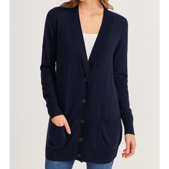 Theory Navy Blue Cardigan - Picture 1 of 7
